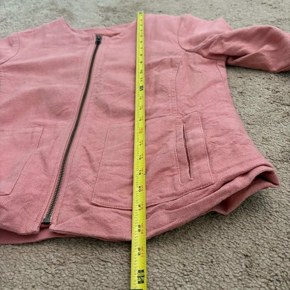 Ann Taylor LOFT Women's Pink Blazer Jacket Linen and Cotton Blend Size 8
